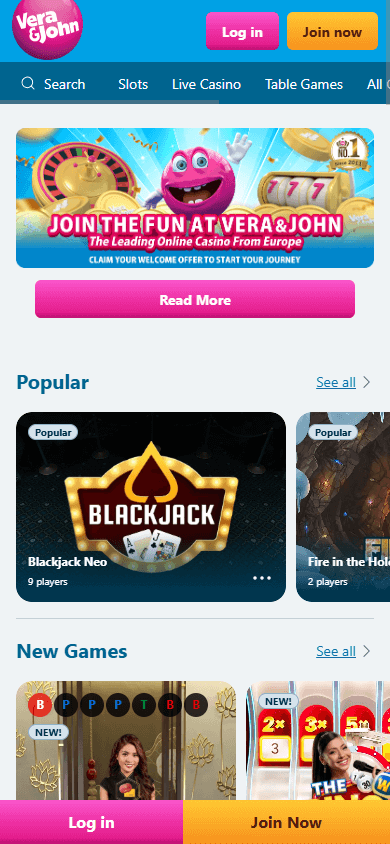 Vera&amp;John Casino Mobile screenshot